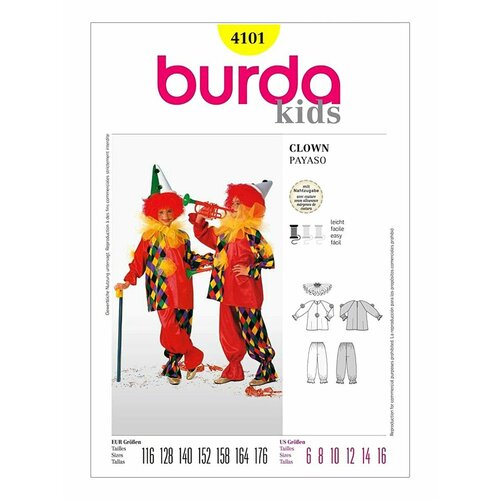 Выкройка Клоун выкройка burda 2415 пингвин клоун