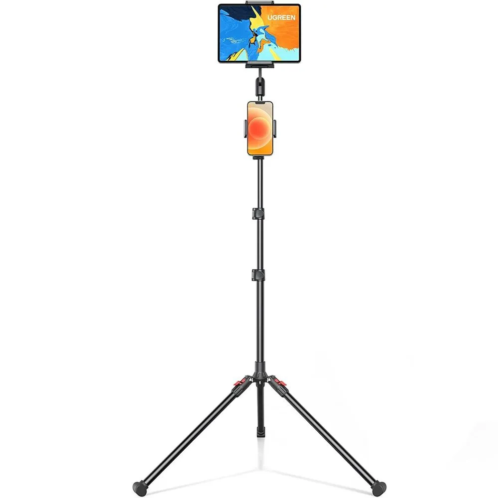 Палка-штатив для телефона и планшета до 12.9' UGREEN LP585 (15647) Tripod with Bluetooth Remote for selfie регулируемая по высоте до 1.7 м пульт цвет черный/трипод