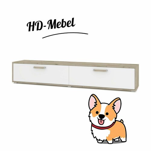 Тумба FLORIDA Ф32 Серый дуб/Белый