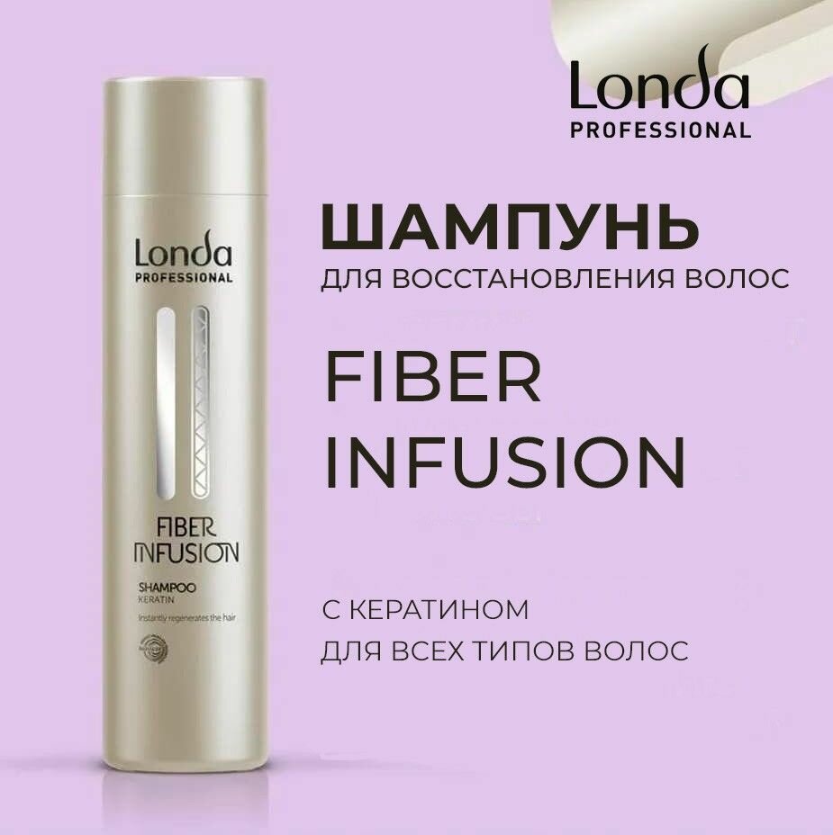 Londa Professional Шампунь для волос с кератином Fiber Infusion 250мл