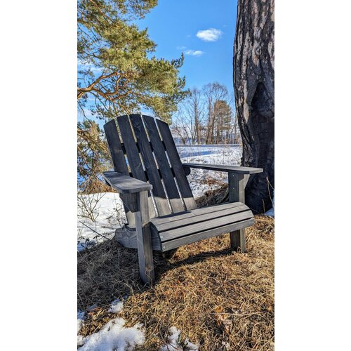 кресло адирондак кресло садовое из дерева Кресло-шезлонг Адирондак от ЛёАртхаус из массива сосны, покрыто маслом Dufa, цвет чёрный