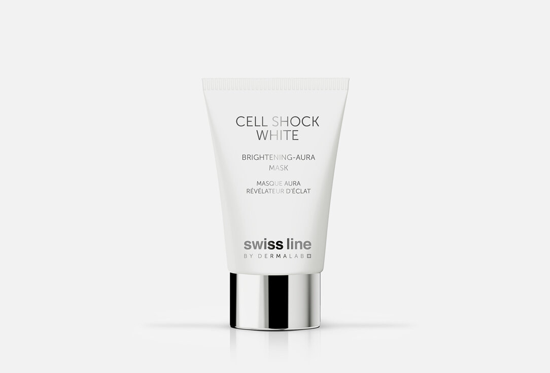 Маска для лица с эффектом сияния Swiss Line, CELL SHOCK WHITE Brightening Aura-Mask 75мл