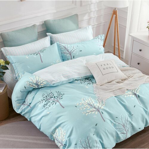 Комплект постельного белья евро сатин твил 100 хлопок 4 наволочки 6690₽