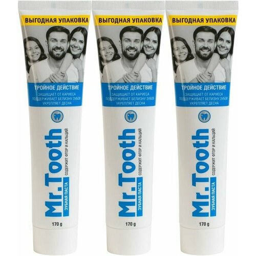 MR.Tooth Зубная паста Тройное действие 170 г, 3 шт