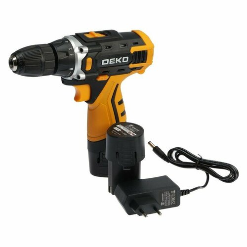 Дрель-шуруповерт DEKO DKCD12V 12 В 2х15 Ач Li-Ion 3501350 обмин 32 Нм кейс 4853₽