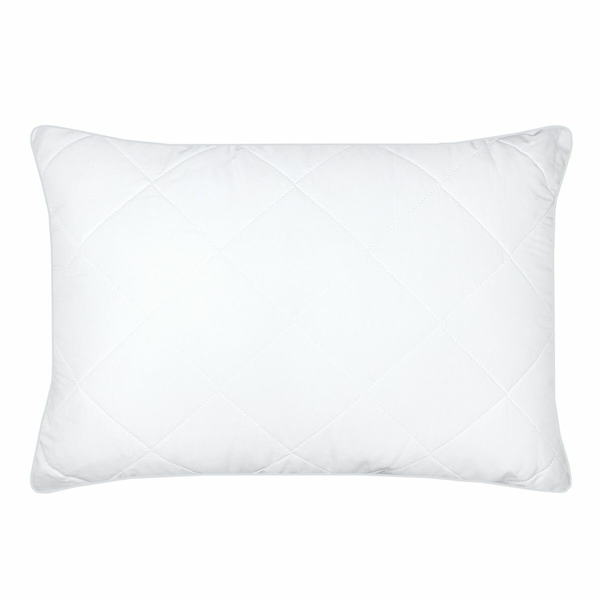 фото Подушка 50х70 см отельная HoReCa, холлофайбер, средняя жесткость, чехол на молнии