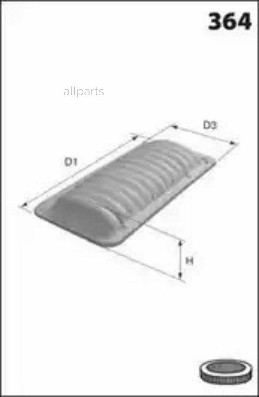 MECA-FILTER ELP9494 Фильтр воздушный