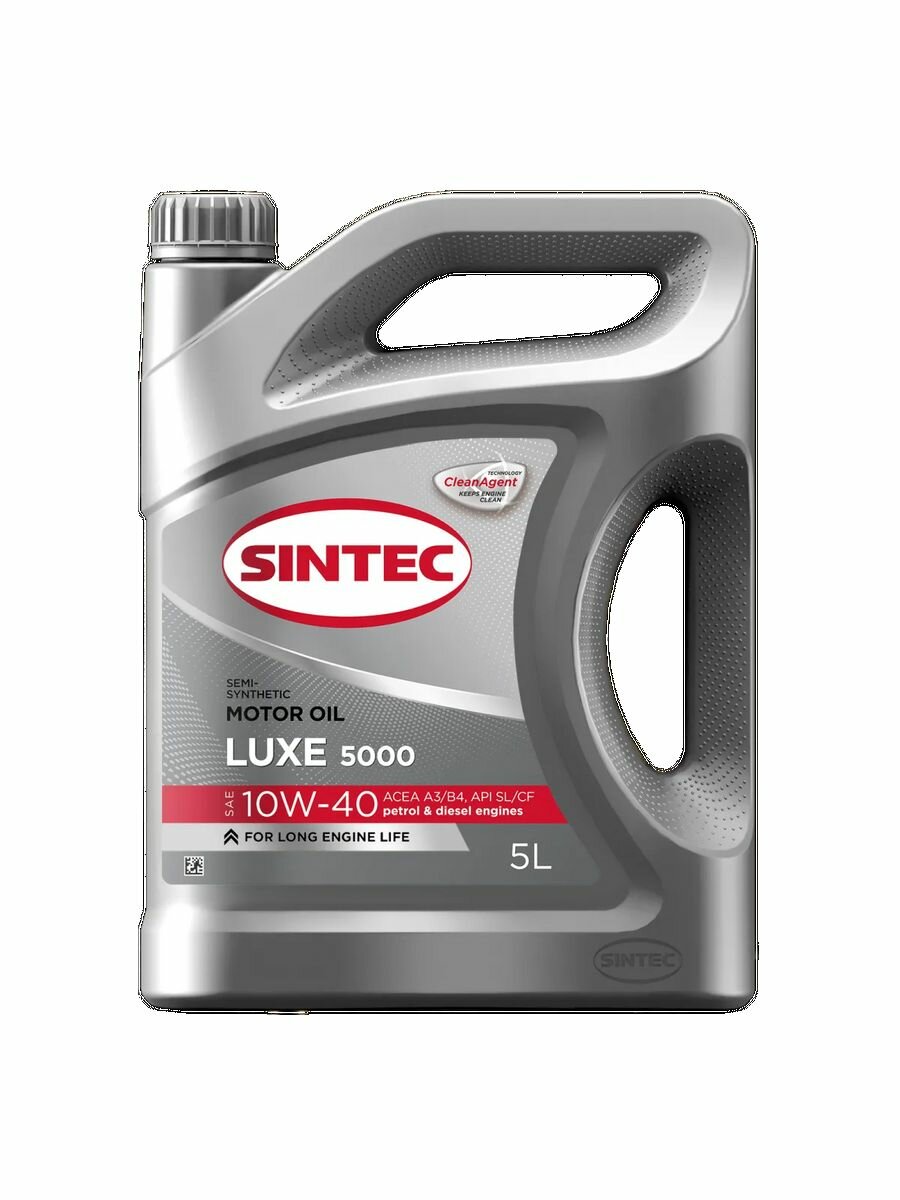 Полусинтетическое моторное масло SINTEC LUXE 10W-40 API SL/CF, 5 л