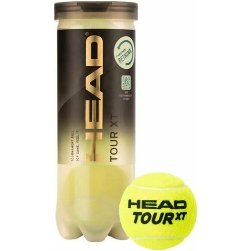 Теннисные мячи Head Tour XT 3 мяча в банке арт 570823 1150₽