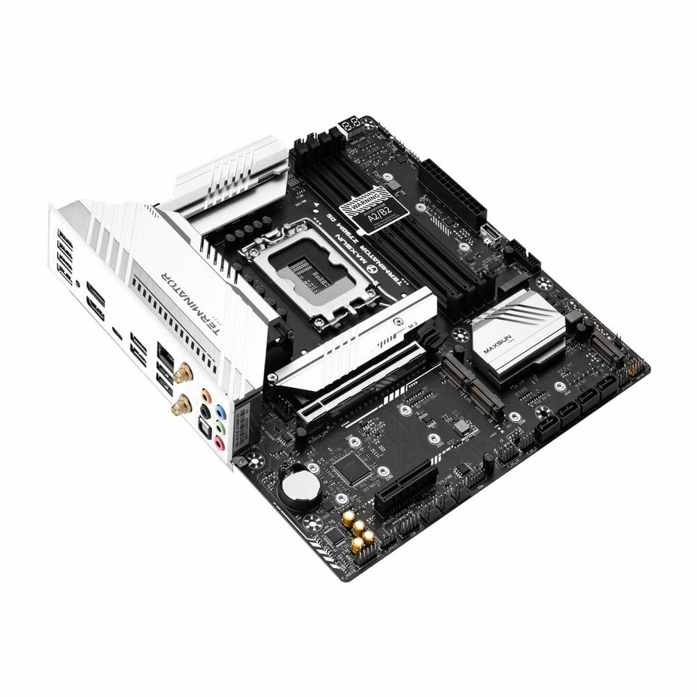 Материнская плата mATX MAXSUN (LGA1700, Z790, 4*DDR5 (7000), 4*SATA 6G RAID, 5*M.2, 2*PCIE, 2.5Glan, WiFi, BT, HDMI, DP, USB - фото №9