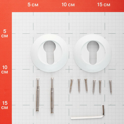 Ключевина Corsa Deco круглая розетка белая 990321 670₽