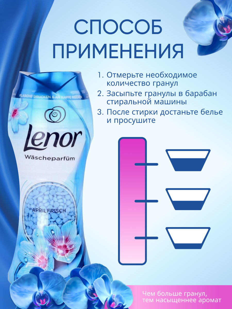 Парфюмированные гранулы для белья Lenor Risveglio Primaverile 210г