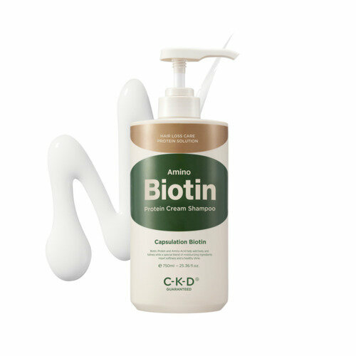 CKD Крем-шампунь питательный амино-биотин-протеиновый - Amino biotin protein cream shampoo, 750мл atomy интенсивный протеиновый шампунь атоми protein intensive shampoo 400мл
