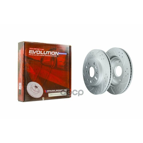 Передние Тормозные Диски Evolution С Перфорацией И Насечками, В Покрытии Geomet Ar8654 Power Stop Ar8654 POWER STOP арт. AR8654