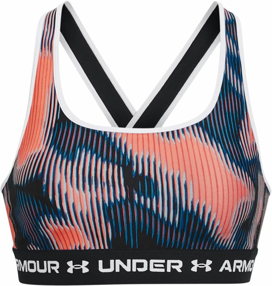 Топ спортивный Under Armour, 1 шт., размер XS, синий/розовый — фото 1