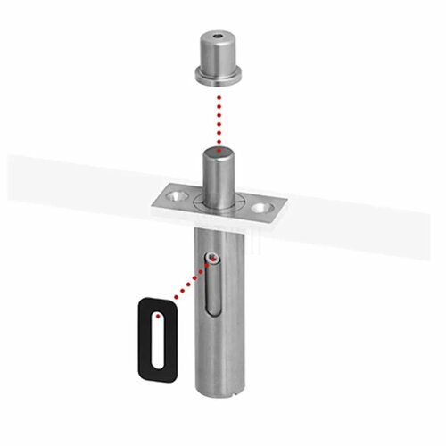 Петля универсальная осевая Pivot Tupai 3184-16 сатин нерж.
