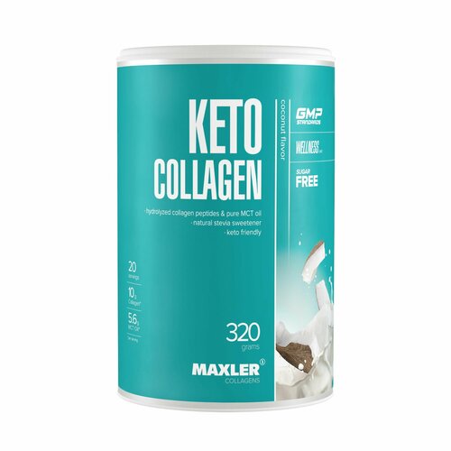 Кето коллаген гидролизат в порошке Maxler Keto Collagen 320г Кокос keto collagen кокос 400 г