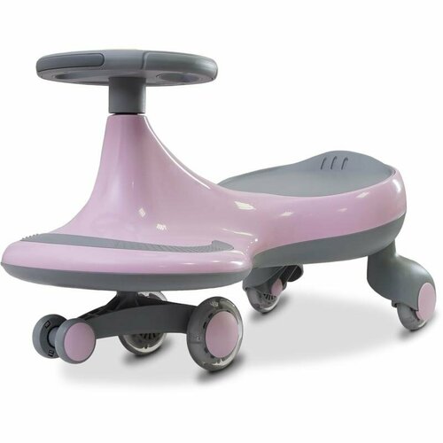 Детская машинка толокар каталка Lebei LB1801 розовый-серый