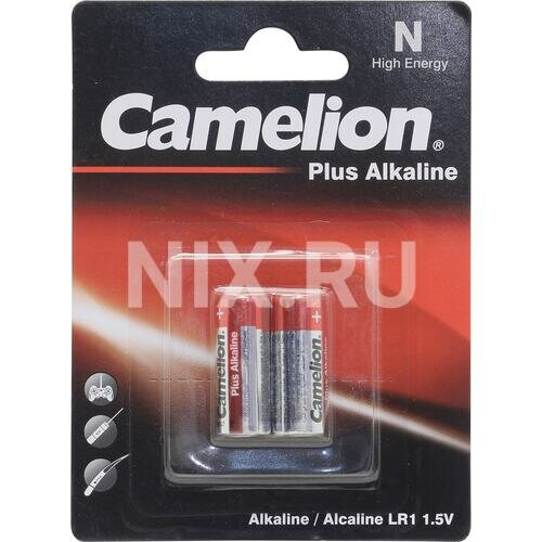 Батарейка Camelion LR1 Plus Alkaline 1.5V LR1-BP2 (2 штуки)