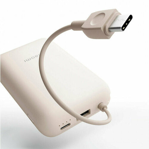 Внешний аккумулятор Xiaomi Mi Power Bank With Cable USB-C 10000mAh Pocket Version Beige P15ZM 2610₽