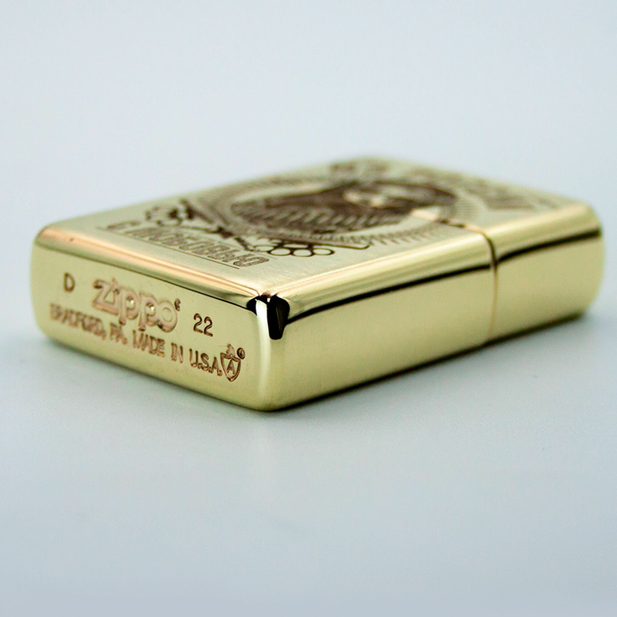 Огнива Зажигалка бензиновая Zippo Armor с гравировкой Из России с любовью