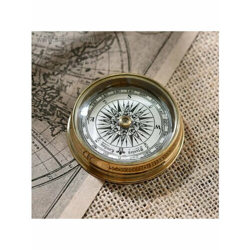 Компас 'Мираж' латунь 6х6х2 см