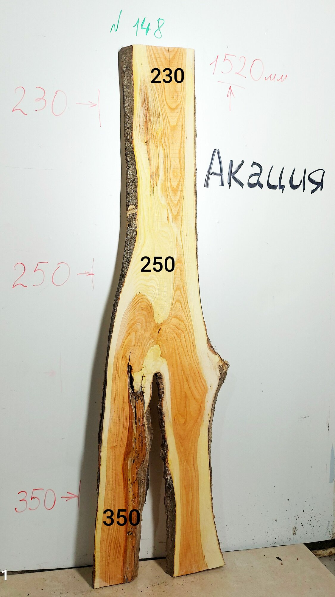 фото Слэб акация (глядичия) 900х270х20