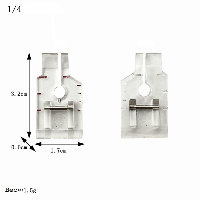 Лапка для пэчворка и квилтинга 1/4 и 1/8 дюйма прозрачная c надсечками / для швейной машины