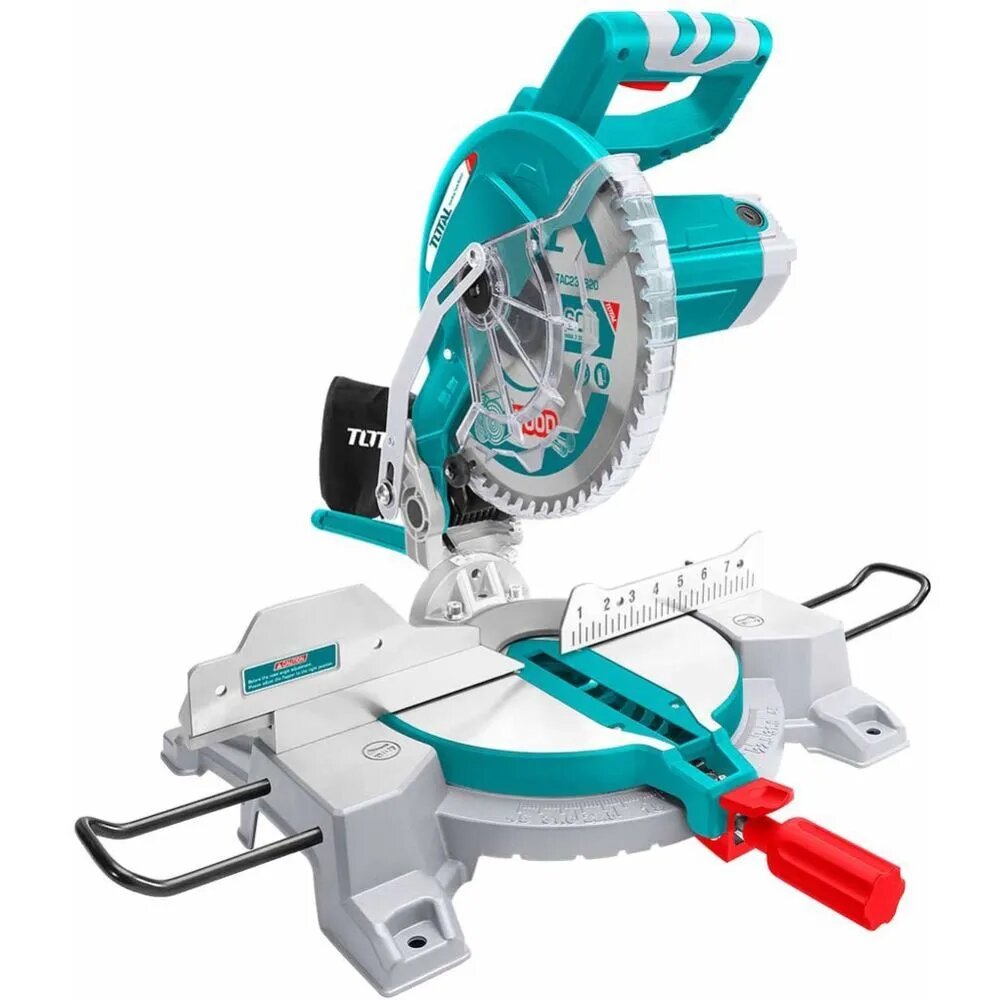Пила торцовочная TOTAL TS42152557, мощность 1800 Вт, диск 255x30 мм, с регулировкой угла наклона