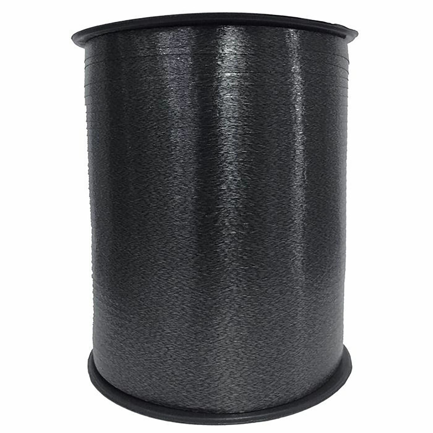 Лента для шаров и подарков / Черная / 0,5 см * 500 м / гидропласт