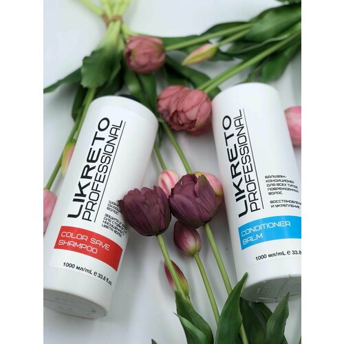 LiKreto Professional Профессиональный восстанавливающий комплекс для окрашенных волос (шампунь+бальзам), 2x1000 мл