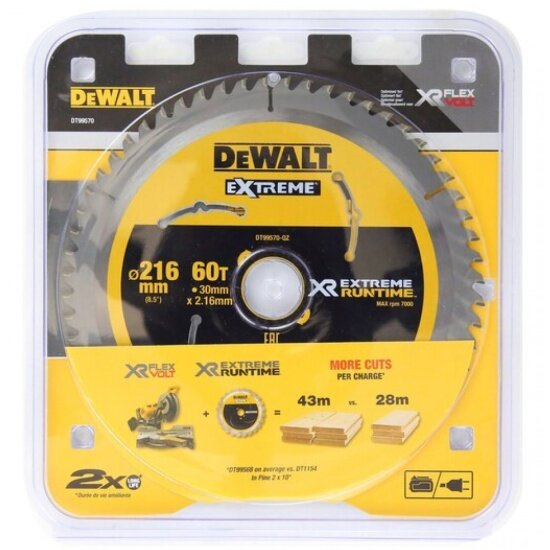Пильные Диски Диск пильный Dewalt DT99570-QZ, XR, 216x30мм, 60T CSB
