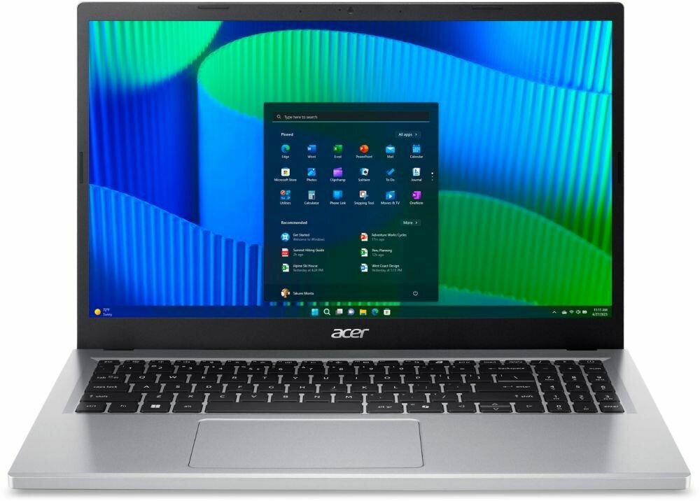 Ноутбук Acer Extensa 15 EX215-34-P16A 15.6" (1920x1080) IPS/Intel N200/ Без OC, silver (NX. EHTCD.009)