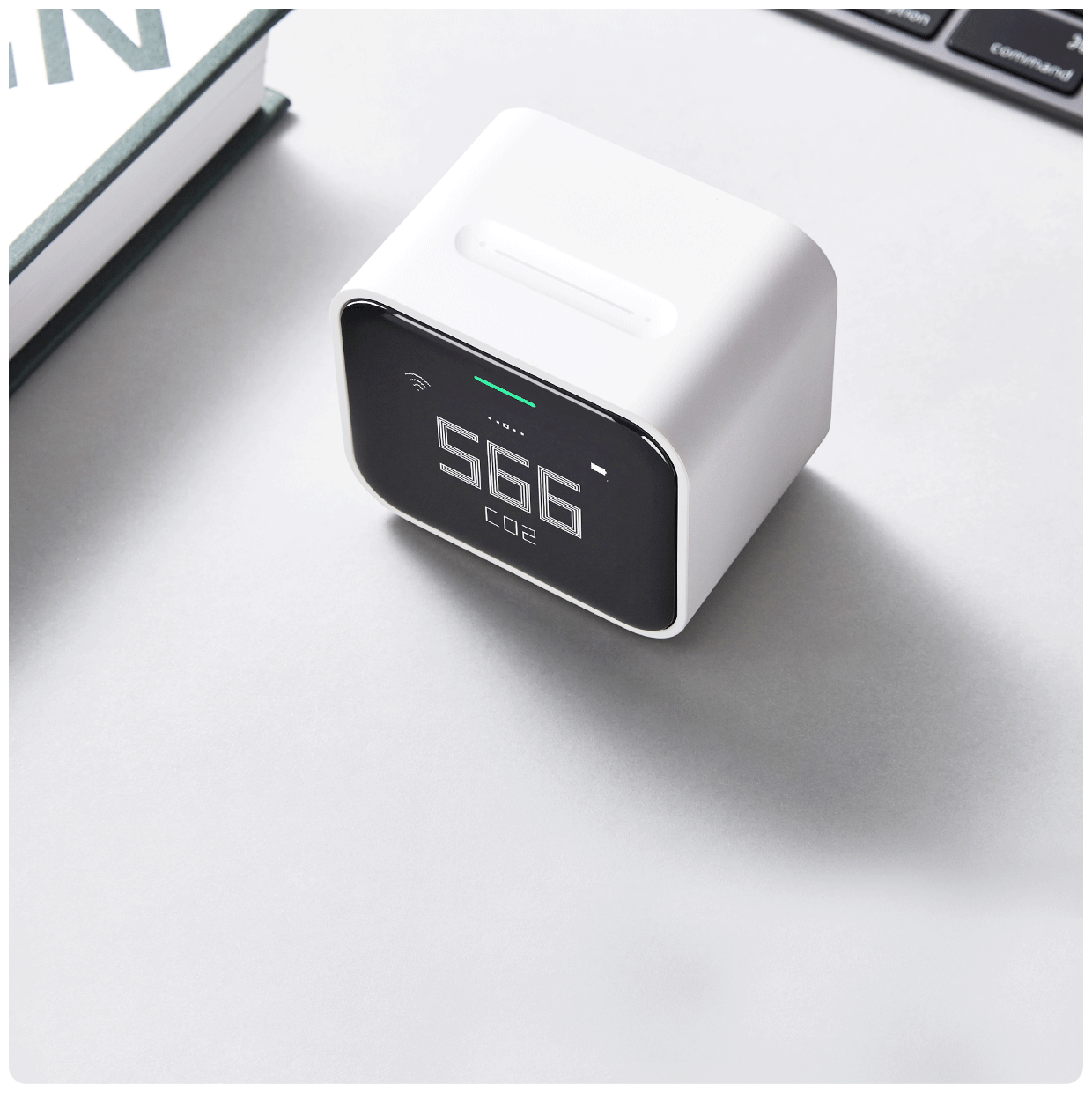 Анализатор качества воздуха Xiaomi Qingping Air Monitor Lite датчик углекислого газа СО2, 5в1, CN, белый — фото 1