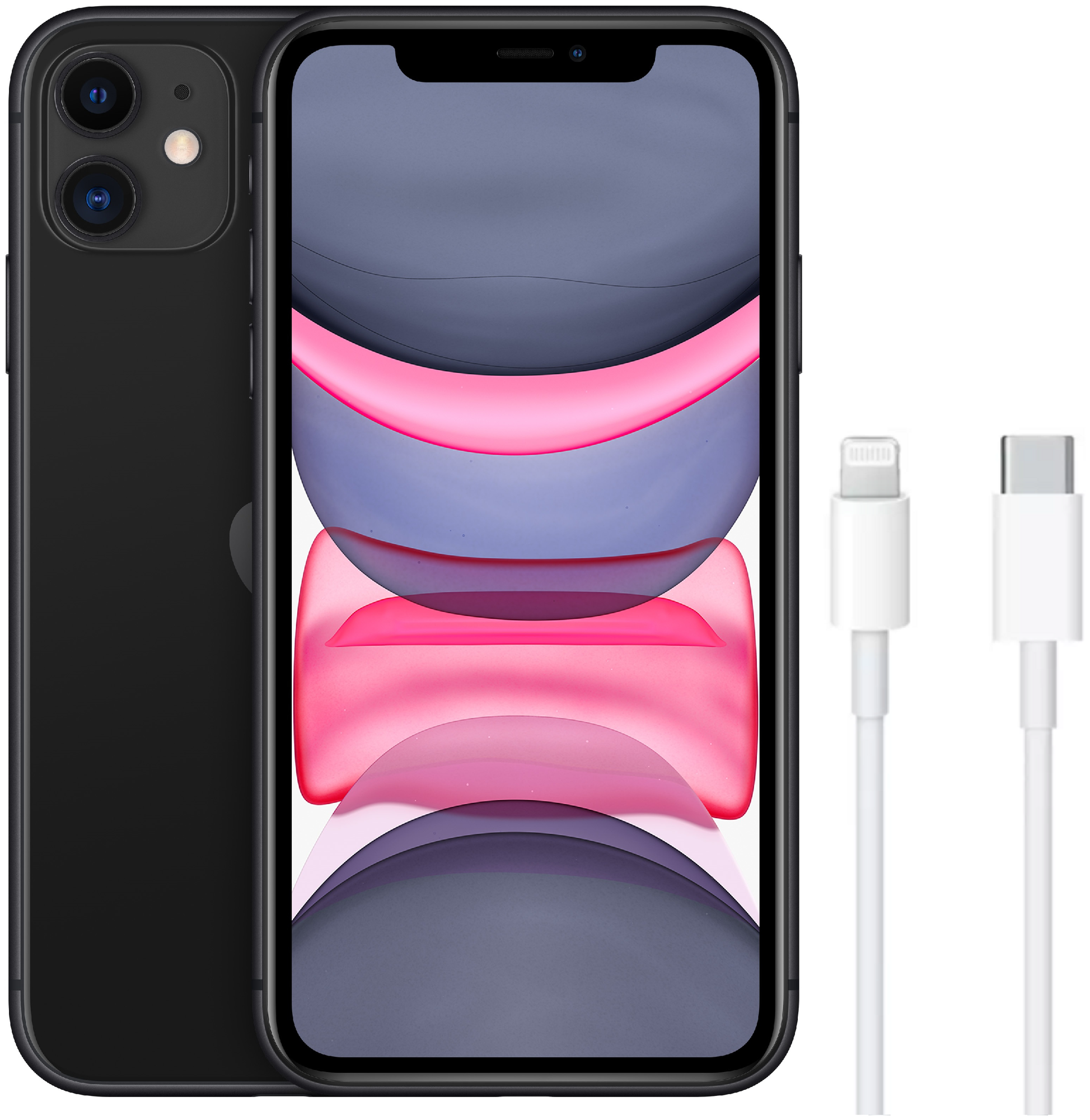 Смартфон Apple iPhone 11 dual: nano-Sim 128 Гб Черный, A13 Bionic
