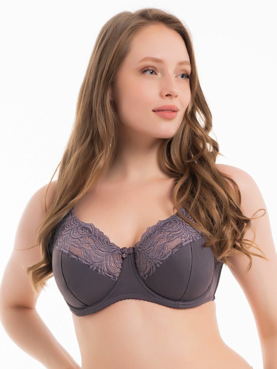Бюстгальтер Mia-Mella, размер 90E, графит