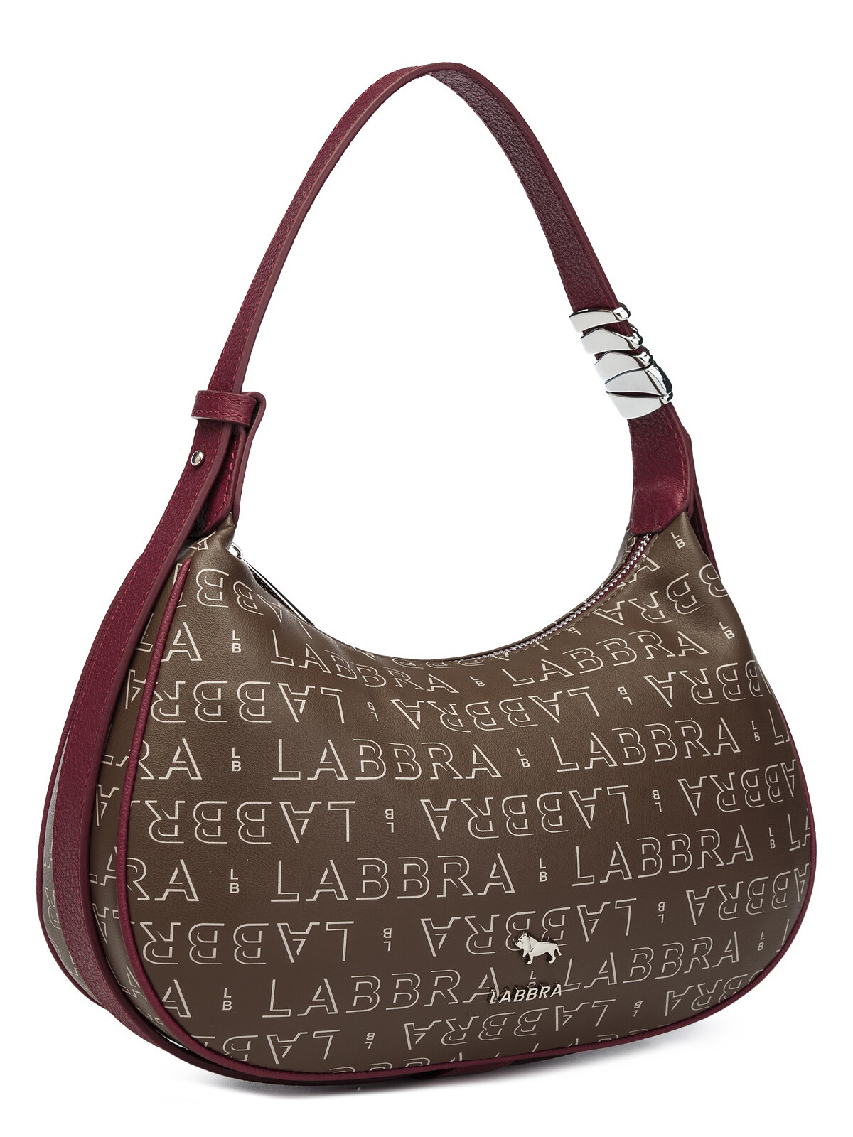 Сумка LABBRA, фактура тиснение, красный, коричневый, бежевый — фото 1