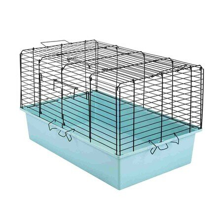 HOMEPET №2 58 см х 40 см х 325 см шаг прута 20 мм клетка для кроликов хорьков и морских свинок бирюзово-черная