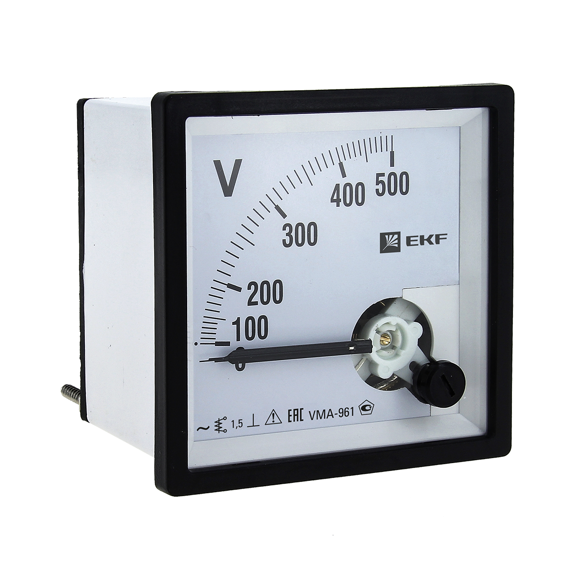 Вольтметр EKF Vma-961-500 на панель 96х96 мм 500В аналоговый, прямое подключение