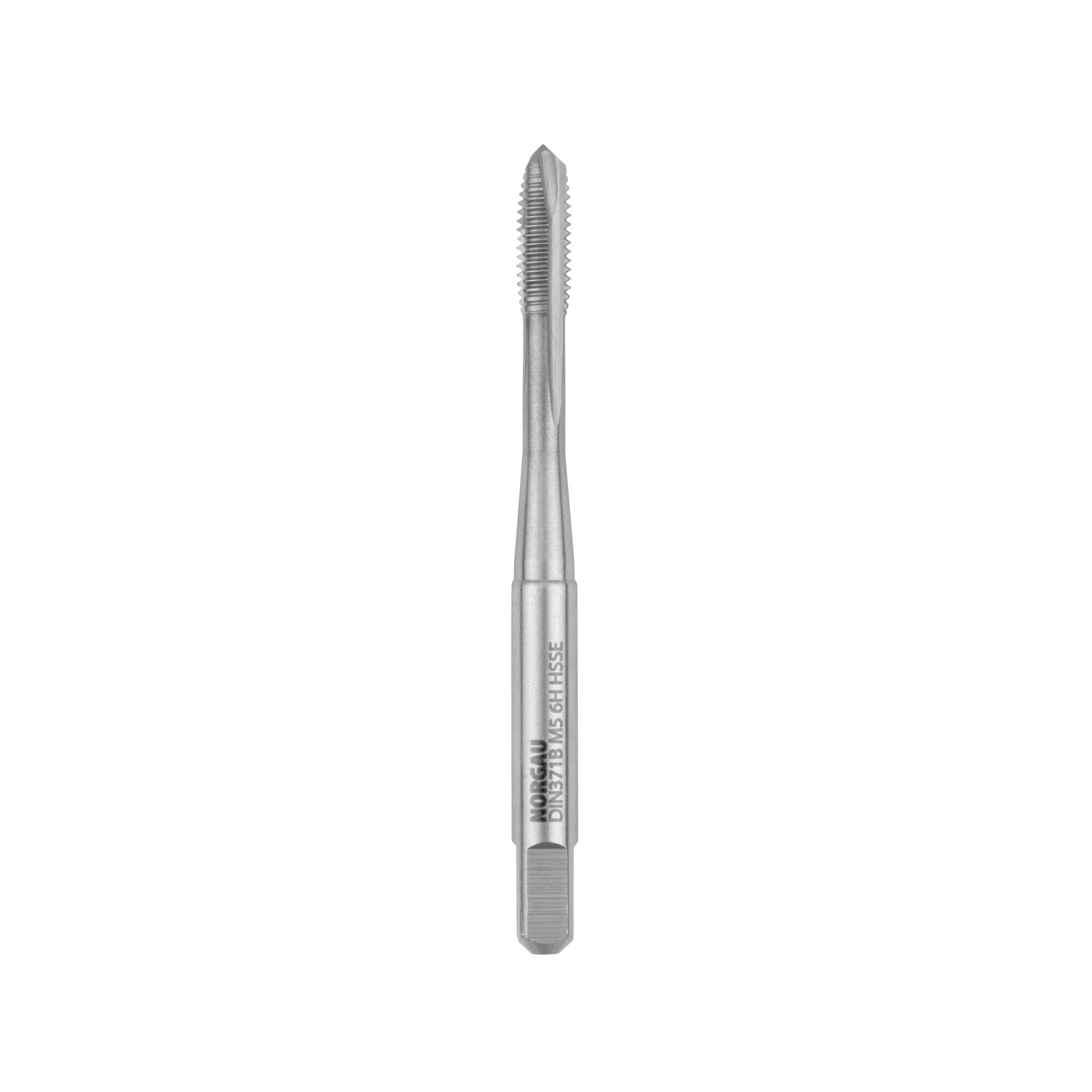 Метчик М5 NORGAU Industrial из быстрорежущей стали HSSE (Co5%) для обработки сквозных отверстий, машинный 6H