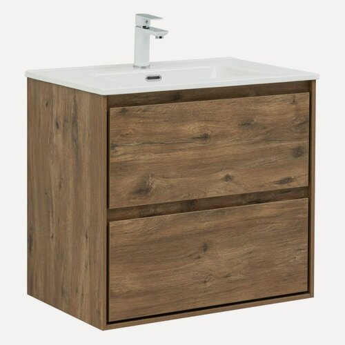 Изображение товара Тумба для ванной Aquanet Милан 70 см, дуб рустикальный, под раковину, напольная, с ящиками, влагостойкая