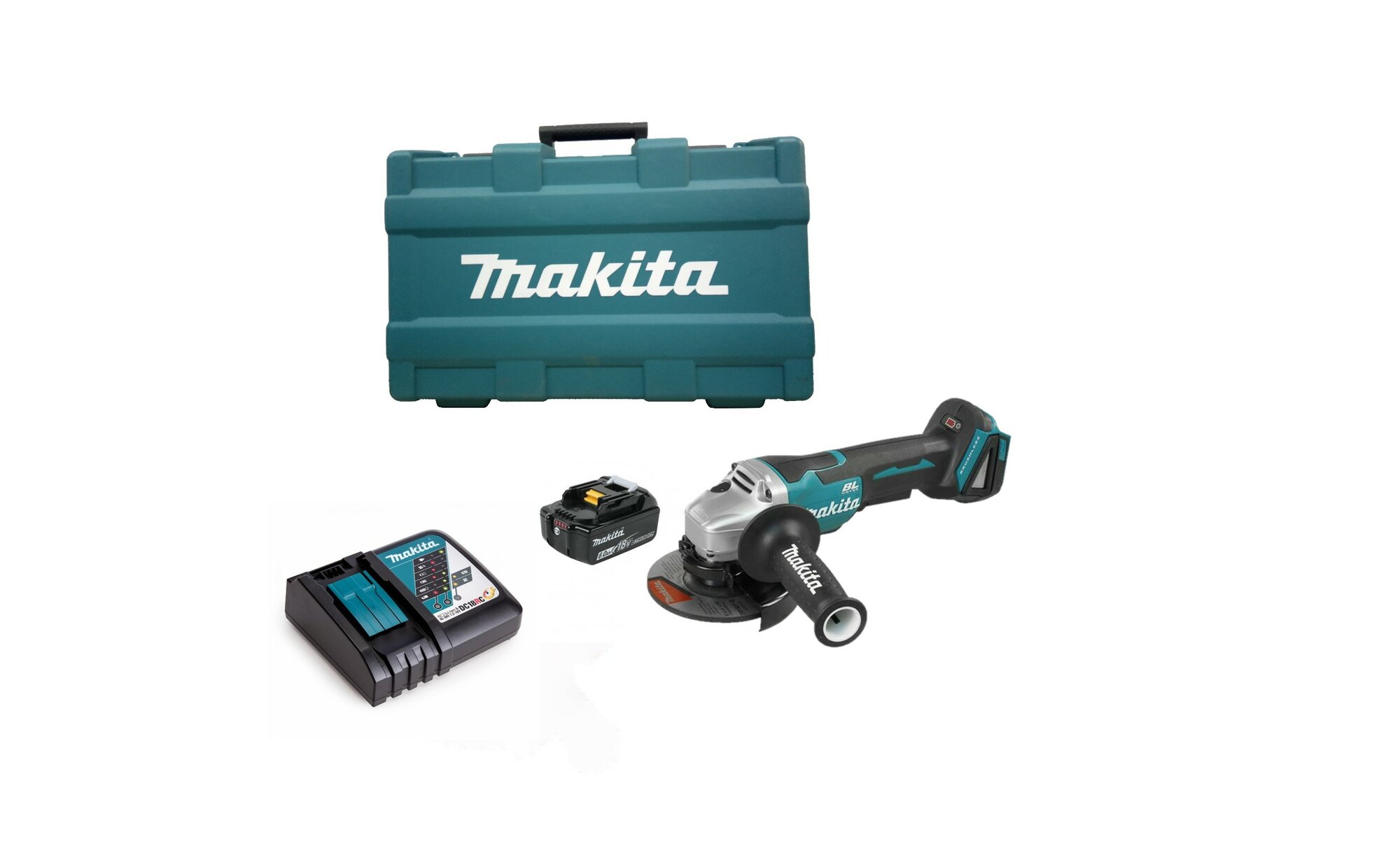 Аккумуляторная УШМ 125мм Makita DGA508RG (18V 1 x 6.0Ah Li-Ion)