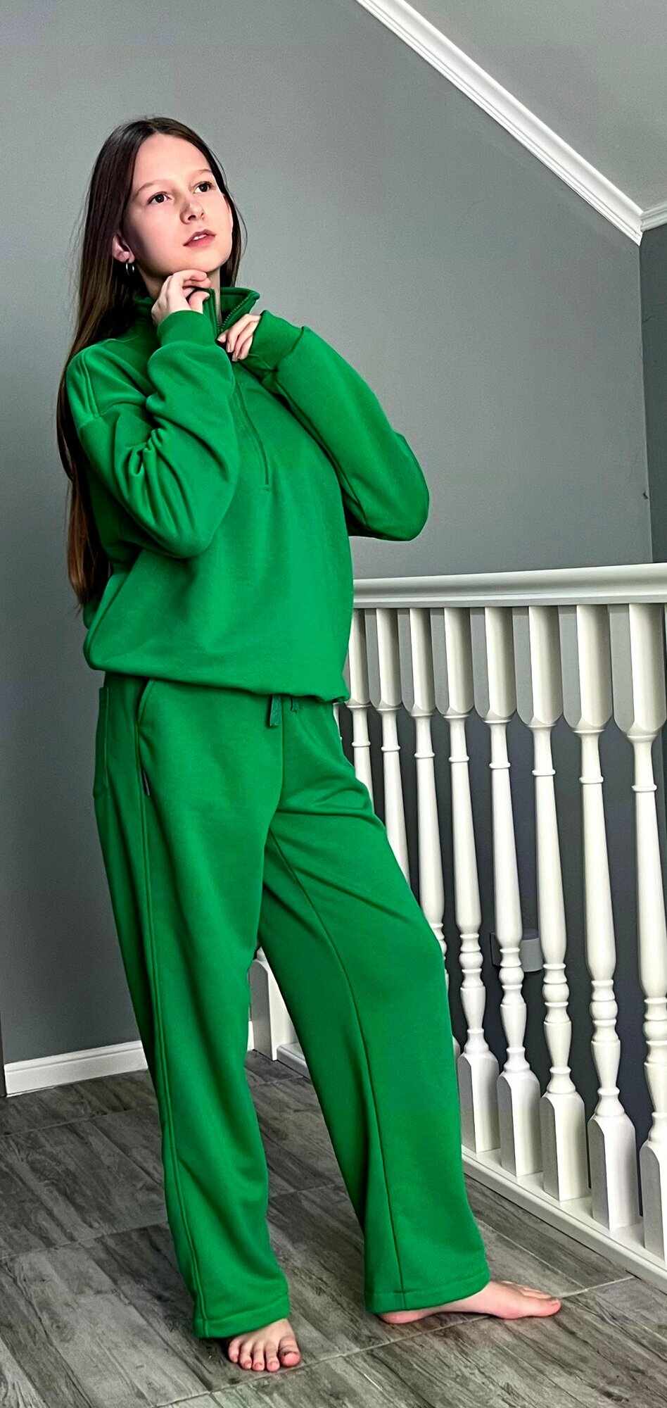 Костюм спортивный , размер М, green