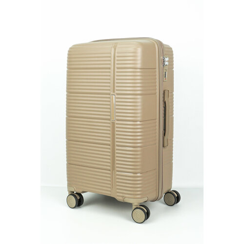Чемодан , 70 л, размер M+, песочный