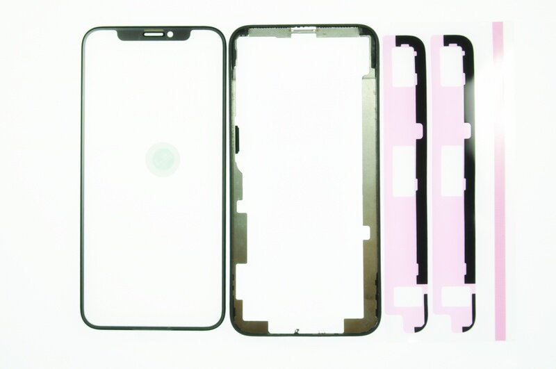 Стекло для Iphone XS+рамка+OCA клей black