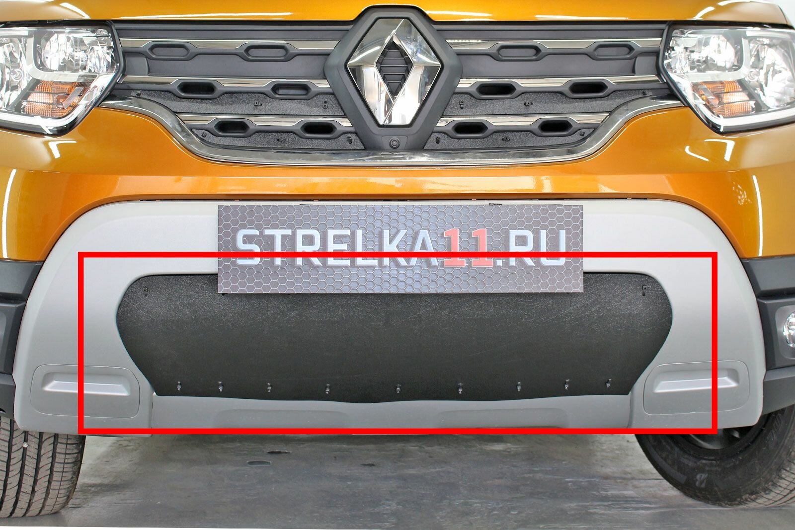 Зимняя защита на стяжках для Renault Duster II 2020-низ