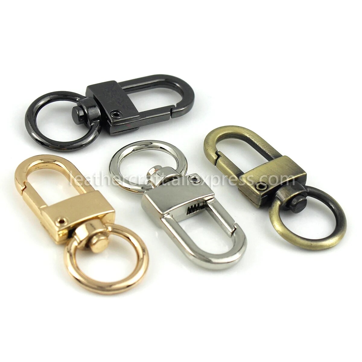 Металлический поворотный крючок-карабин CLOXY, bronze, ID 13mm