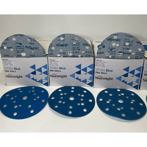 Шлифовальный круг Sunmight (Оригинал), 21 Hole, P180, 150мм, 10 шт