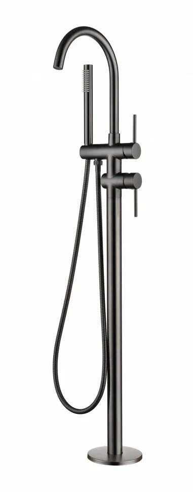 Смеситель Grocenberg, для ванны, напольный, графитовый, с аэратором — фото 1