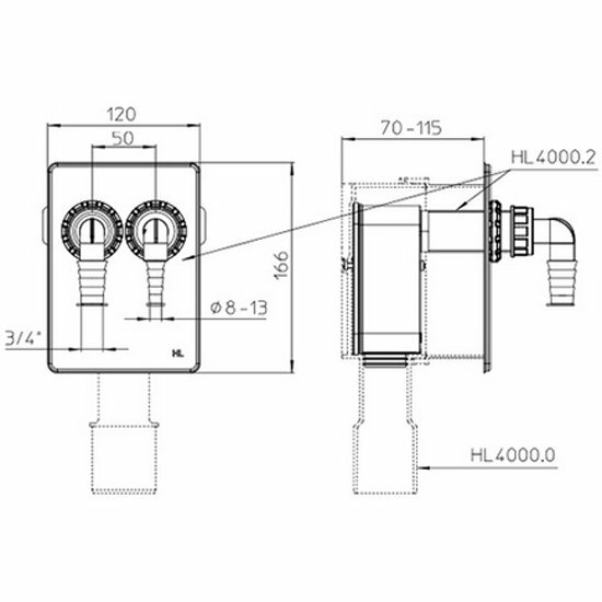 Комплект HL 4000.2 для двух стиральных машин: HL04000.2, HL04000.7E, HL04000.5E - 2 шт., HL19.2 - фото №2
